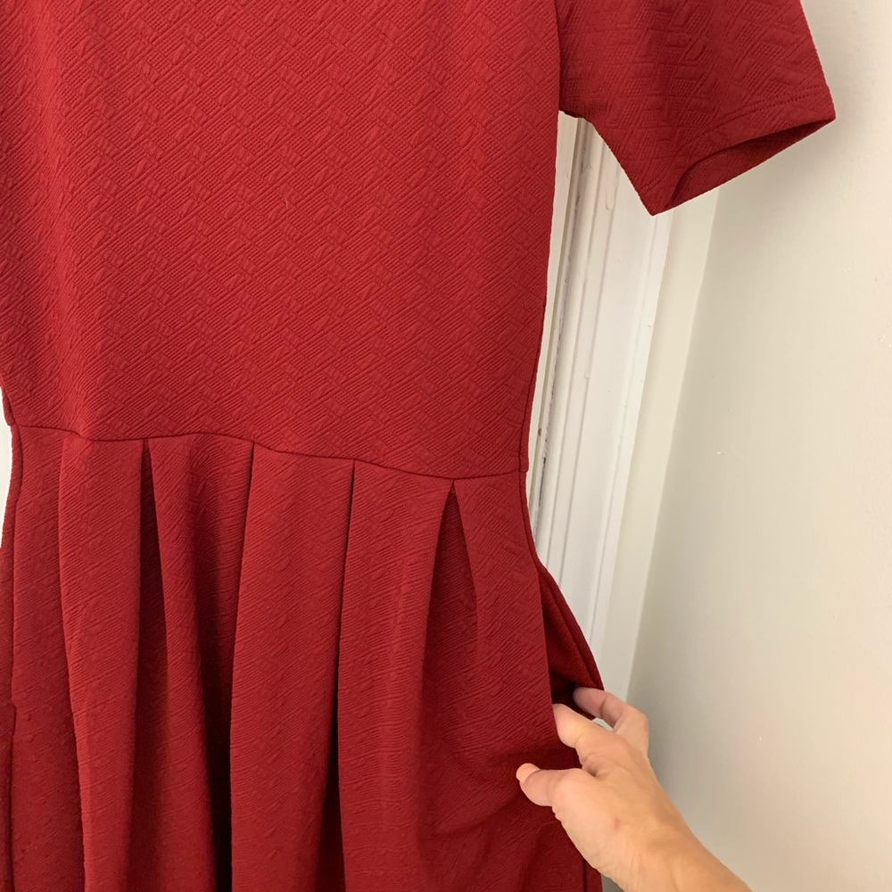 Lularoe red dress with pockets